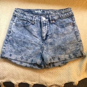 Mission high rise denim shorts